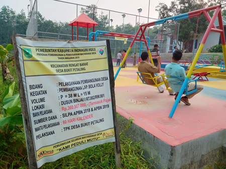 Pembangunan Tuntas, TPK Desa Bukit Petaling Inhu Beberkan Hasil Bangunan Gunakan DD APBN